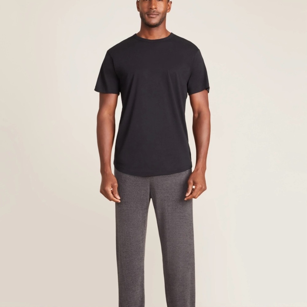 Barefoot Dreams Malibu Collection® Men's Washed Jersey Short Sleeve Crew- M